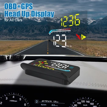 M13 Avto Head Up Display OBD GPS HUD, Digitalna Ura, merilnik Hitrosti KMH / MIN Merilnik Alarm vetrobranskega stekla Projektor Notranje zadeve Test Dodatki