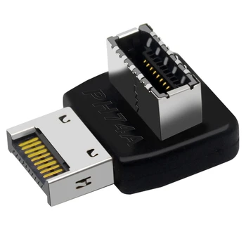 Matično ploščo računalnika Tip-E USB 3.1 Vrste-E Vmesnik 90 Stopinjsko Krmiljenje Komolec Spredaj Tip-C Nameščen Napajalnik(PH74A)