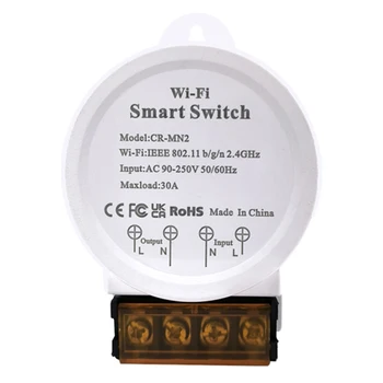 Merjenja moči Stikalo za Spremljanje Poraba Energije Shrani na Račune WiFi Nadzor Tuya Smart App je Združljiv 30A 90 250V AC
