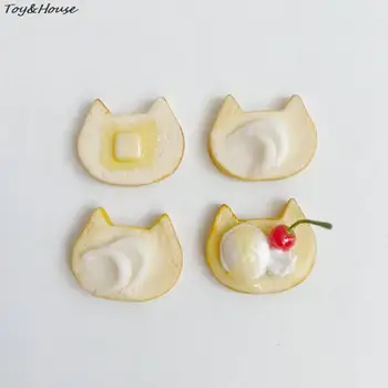 Miniaturni Lutke Hrane, Mini Prigrizek Simulacije Luštna Mačka Oblike Torto Simulirani Toast Pekarna Rekviziti