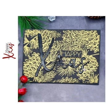 Mmao Obrti Kovinski Jekla za Rezanje Umre Nov Srečen Božič' črke Šablona Za DIY Scrapbooking Papir/foto Kartice Reliefi Umre