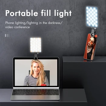 Mobilni Telefon Selfie Svetlobe Fill Light Prenosni Video Konference Razsvetljavo Visoka Moč Posnetek 2500K-9500K Vlog za TikTok Ličila
