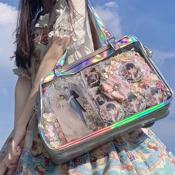 Modna Torba Japonska Koreja Slog Kawaii Itabag Cross Bag PU Ženska Vrečke Za 18-25 Leto Dekleta Anime Fan 2023 Trend