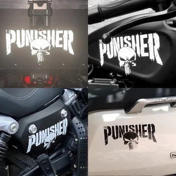 Motorno kolo Tank Dekorativni Dodatki Decals Punisher Reflektivni Čelada Nalepke Ustvarjalne Nepremočljiva PVC Auto Decals 22 cm*11 cm