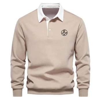Moški Golf Majica Pomlad Jesen Dolg Rokav Moda Priložnostne Trdna Luksuzni Golf Jopica Moda za Moške Golf Polo Majica T-shirt Vrh