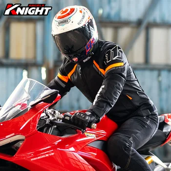 Moški Motoristična Jakna Rainproof Vse-sezona Motociklističnega Kolesarjenje bo Ustrezala Windproof Zimski Motokros Motocikel Dirke Suknjič Hlače