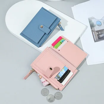 Moški Ženske Moda Barva Kreditne Kartice ID Card Multi-reža za Kartico sim Priložnostne PU Usnje Mini Kovanec Denarnica Denarnica Primeru Žep