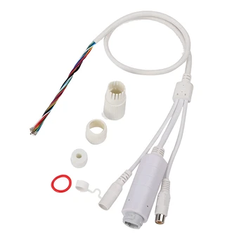 Nepremočljiva POE Adapter Kabel POE Delilnik Kabla Z Avdio 48V, Da 12V 1A IEEE802.3Af Za IP Kamero