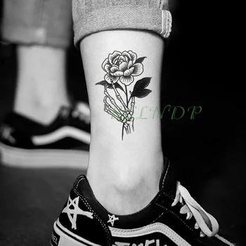 Nepremočljiva Začasni Tattoo Nalepke Rose Cvet šapa Ponaredek Tatto Flash Tattoo Tatouage Zapestje Stopala Roko Roko Za Dekle Ženske Moški