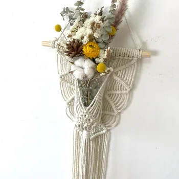 Nordijska ins ročno tkane mreže vrečko, cvetna košarica, dekoracijo sten, homestay cvet trgovina, suh cvet očesa vreče