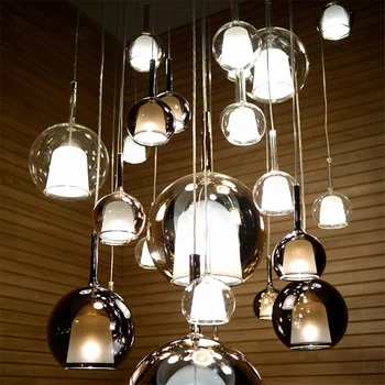Nordijska stekla lampshade Obesek Luči viseče Svetilke za Spalnico, kuhinjo, Hanglamp Salon Plafond razkošno Lestenci Razsvetljavo