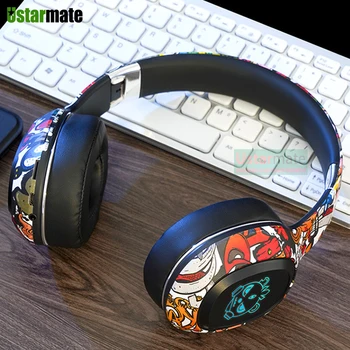 Nove Brezžične Grafiti Slušalke Za Mobilni Telefon Z Mirc RGB Svetlobe Bluetooth Gaming Slušalke Za Glasbo PS4 Darilo Podpira TF Kartice