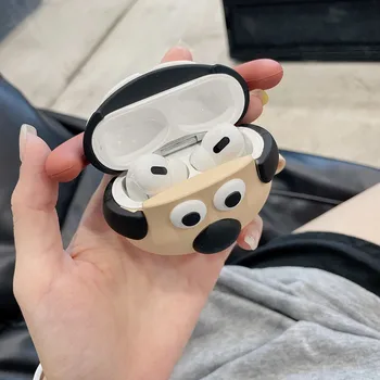 Nove Lepe Risanke pilotni pes 3D Silikonsko Ohišje za Apple Airpods 1 2 Pro polnjenje primeru za 2021 Airpods 3. Slušalke Primerih