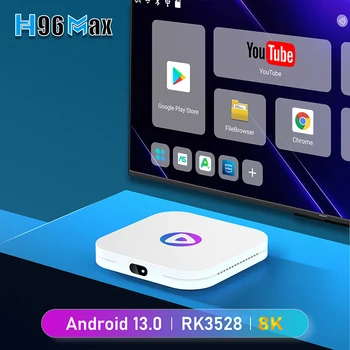 Novo H96MAX M1 Android 13 TV BOX WIFI6 8K Smart TV BOX RK3528 Čip 8K Andorid 13.0 Set Top Box Dekoder H. 265 video predvajalnik