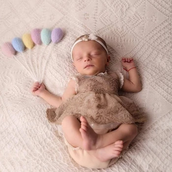 Novorojenček Fotografije, Ki Predstavljajo Rekviziti Mini Pletenje Balon Nastaviti Fotografijo Za Ozadje Baby Photoshoot Rekviziti Lep Photostudio Ozadje