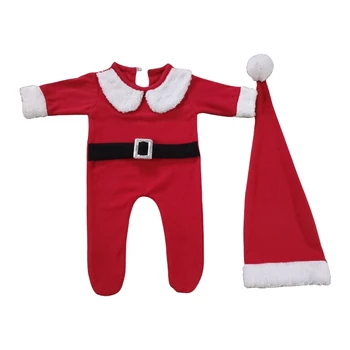 Novorojenček Photoshoots Rekviziti Božič Obleko Skp Stopala Romper Baby Foto Kostum G99C
