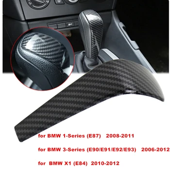 Ogljikovih Vlaken Prestavna Ročica Pokrov Trim Avto Styling Pribor Za BMW E90 E91 E92 E93 2006-2012 E87 2008-2011 X1 (E84 2010-2012