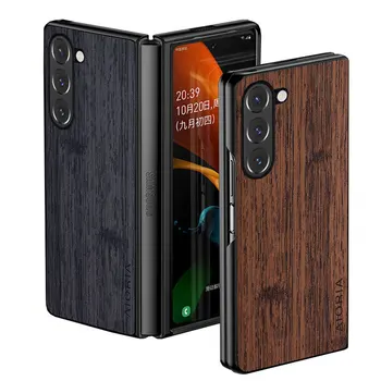 Ohišje za Samsung Galaxy Ž Krat 5 Ž Fold5 5G funda bambus, les, Usnje vzorec zajema coque za samsung galaxy ž 5 krat primeru capa