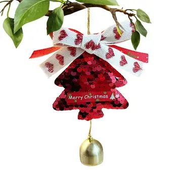 Okraski Za Božična Drevesa Z Zvonovi Božično Drevo Obliko Ornament Z Lokom Božični Okraski Za Mantel Božično Drevo