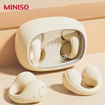 Original MINISO A02 Bluetooth Slušalke Ear Posnetek Brezžični Šport Slušalke LED Digitalni Zaslon na Dotik za Nadzor Čepkov 2023 Nova