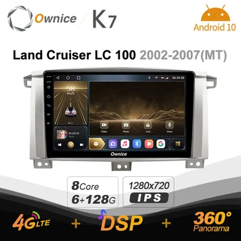 Ownice Android 10.0 6 G+128GK7 Avto Multimedijski Predvajalnik Videa, Za Toyota Land Cruiser LC 100 2002 - 2007 360 fotoaparat 4G LTE GPS Radio