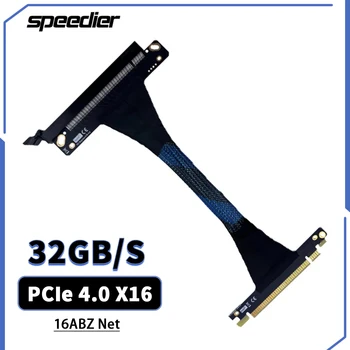 PCI-E 4.0 X16 Grafični Kartici Podaljšek PCI Express grafično procesno enoto (GPU AI Kabel 180 Stopinj za 1U 2U Strežnikov za Uporabo v zaprtih Prostorih