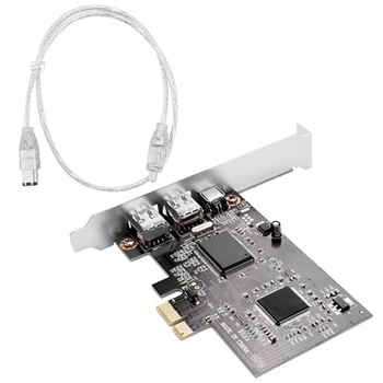 PCI Express X1 reži za kartico PCI-E Firewire 1394A IEEE1394 Krmilnik za Kartice PC+Kovine, Primerna Za Namizje