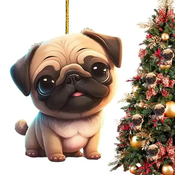 Pes Akril Viseči Okraski Vesel Božič Srečno Obravnava Psa Ljubitelje Darilo Čar za Božič Okraski Stranka