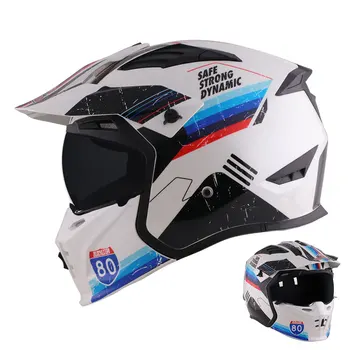 PIKA je Odobril motorno kolo, Poln Obraz Modularne Čelade Motokros Off Road Racing casco Motocikla Umazanijo Kolo Odprto Obraz Capacete Moto ES