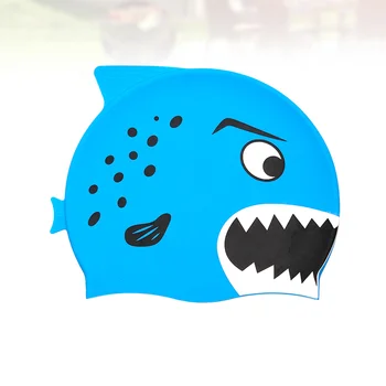 Plavanje Klobuk Otroci Plavati Skp Silikona za Unisex Otrok S Zabavna Risanka Design Bazen Pribor ( Modra )