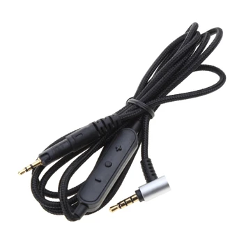 Pleteni Kabel z Inline Mic Glasnosti Gumb za ATH M50X/M40X/M70X Slušalke