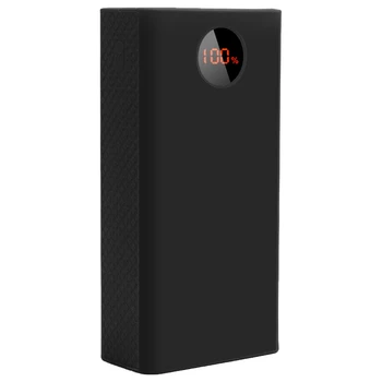 Portable Power Bank Zaščitna Primeru 40000Mah Moči Banke Silikonsko Ohišje za Romoss Zeus Pea40 (Black)