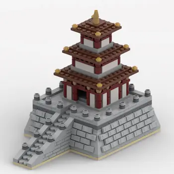 Postavljeno Pagoda / Majhen Tempelj na Visoki Terasi Stavbe Igrače Nastavite 665 Kos MOC