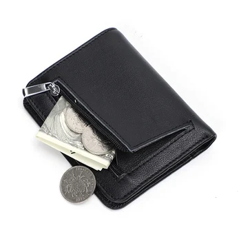 Pravega usnja moške denarnice kratke usnjene moške denarnice za kartico sim Kovanec Torbici Denar, sponke za ženske 2024