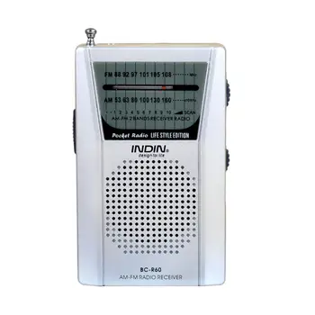 Prenosni AM, FM Radio BC-R60 2AA Bateriji Upravlja Žep Radio Svetu Sprejemnik z Zvočnik Slušalke Prenosne Slušalke
