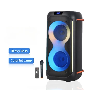 Prenosni Brezžični Big Led Luči, Zvok Bass DJ Karaoke Partybox 710 Stranka Polje Bluetooth Zvočnik
