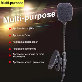 Prenosni Mini 3.5 mm, Mikrofon Kondenzatorski Clip-on River Lavalier Mikrofon z Žično napeljavo za Telefon, Laptop, PC Glasbeni instrument