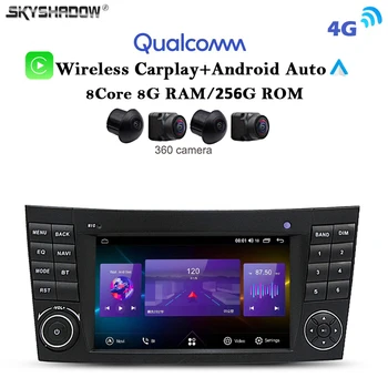 Qualcomm 8G+256G Carplay Auto Android 13 IPS Avto DVD Player, GPS, WIFI, Bluetooth, RDS Radio Za Mercedes W211 W463 W219 W209 2004-2011