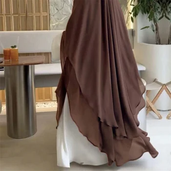 Ramadana Šifon Khimar Ženske Muslimanska Molitev Oblačilo Dolg Šal Hidžab Burqa Islamska Oblačila Eid Niqab Nikab Turčija Abaya Obleko