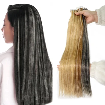 Raw vietnamski burmanski lase razširitve trak ins cuticle usklajena človeških las weaves snope, trak za v lase