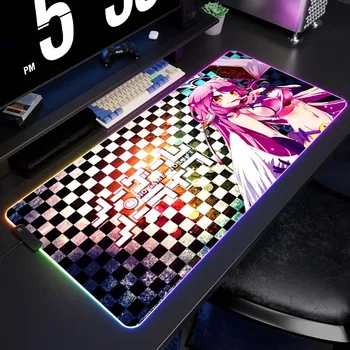 RGB ŠT Igra NI Življenje Igralec z Miško Pad LED Gume Velike Mousepad XXXL Non-slip Miško Mat Gaming Pripomočki Tipkovnico Blazine 100x50cm