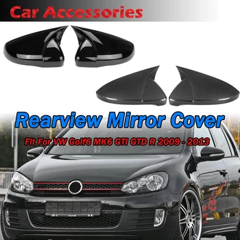 Rhyming Krilo Ogledalo Kritje Rearview Mirror Kape Primeru OX Rog Slog, Primerna Za VW Golf MK6 GTD GTI R 2009 - 2013 Avto Dodatki