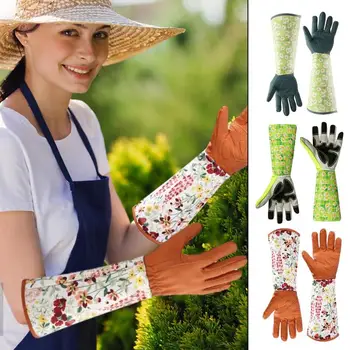Rose Rokavice Za Vrtnarjenje Trn Dokaz Ženska Vrt Rokavice Za Odstranjevanje Plevela Kopati Nepremočljiva Dihanje Dolgo Domov Delovne Rokavice