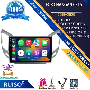RUISO Android zaslon na dotik avto dvd predvajalnik Za Changan CS15 2016-2020 avto radio stereo navigacijski zaslon 4G GPS, Wifi