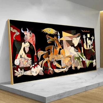 Slavni Picasso Guernica Platno Slikarstvo Sodobne Velikosti Povzetek Plakatov in Fotografij Wall Art Slike Sobi Doma Dekor Cuadros