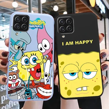 Smešno SpongeBob SquarePants Primeru Telefon za Samsung Galaxy A12 M12 F12 12 M 1 2 Srčkan Patrick Star Mehko TPU Silikon Zadnji Pokrovček