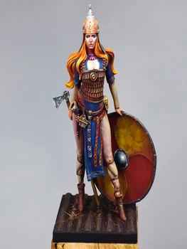 Smole Slika 1/24 starodavno žensko bojevnik stojalo Model Unassambled Unpainted Slika Stavba Kit