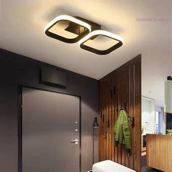 Sodobni LED Stropna Luč Nordijska preddverju Svetlobe Minimalističen Balkon Luč, Krožna/square LED Stropna Luč za Sobi Doma