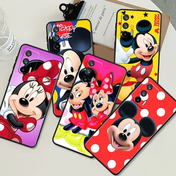 Srčkan Disney Mickey Mouse Primeru Telefon Za NASPROTNEGA Realme Q5i V5 Q3S 10 9i 7i 8i 6 5 Narzo 50i 50A 50 30 Pro Plus Črni Pokrov