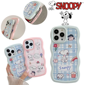 Srčkan Snoopy Charlie Lucy Risanka Primeru Telefon za Iphone14 Pro 13 12 11 Max X XS XR Plus Craetive Anti Drop Lupini Anime Mehko Pokrov